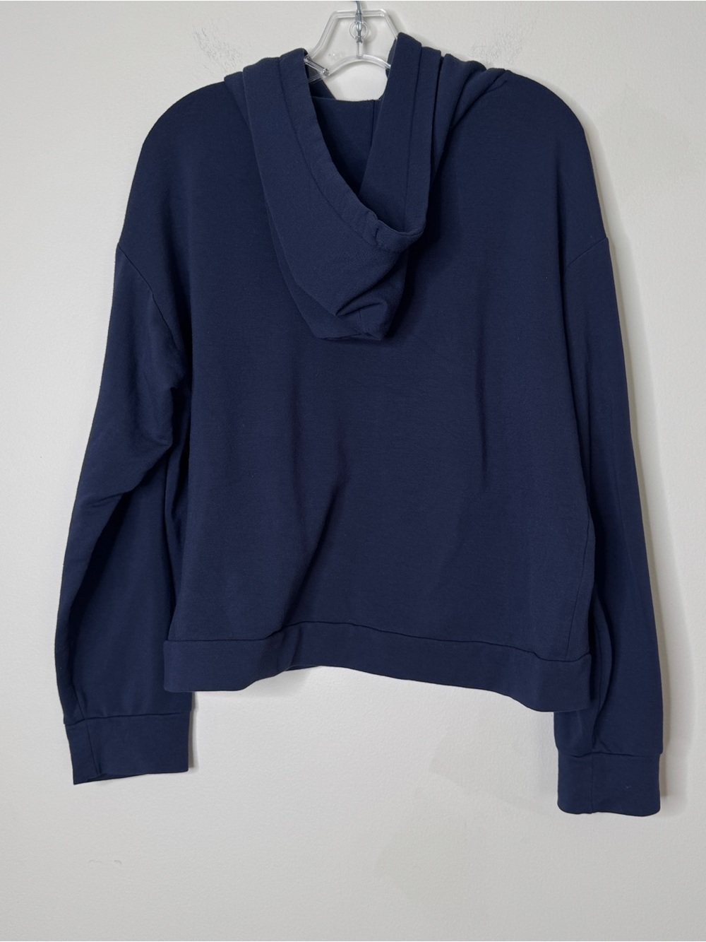 Quince SuperSoft Fleece Pullover Hoodie Navy Size L - Picture 3 of 5